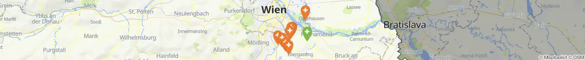 Map view for Pharmacies emergency services nearby Schwechat (Bruck an der Leitha, Niederösterreich)